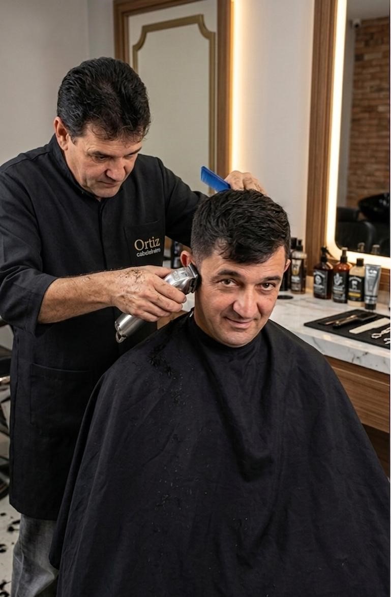 Corte de cabelo com máquina